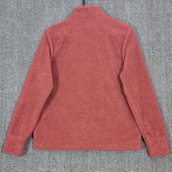 Eddie Bauer Sweater Womens Small Rust 1/4 Button Up Fleece Pullover EB006400 - Picture 7 of 13